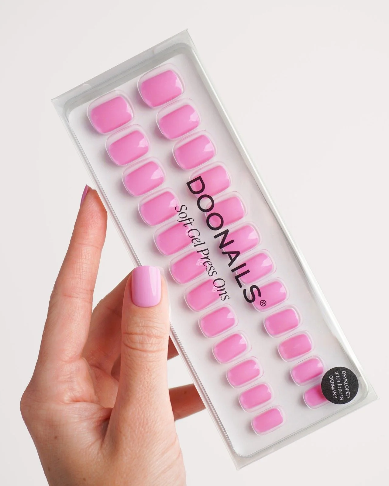 Barbie Girl Extra Short Square Soft Gel Press Ons - Image 3