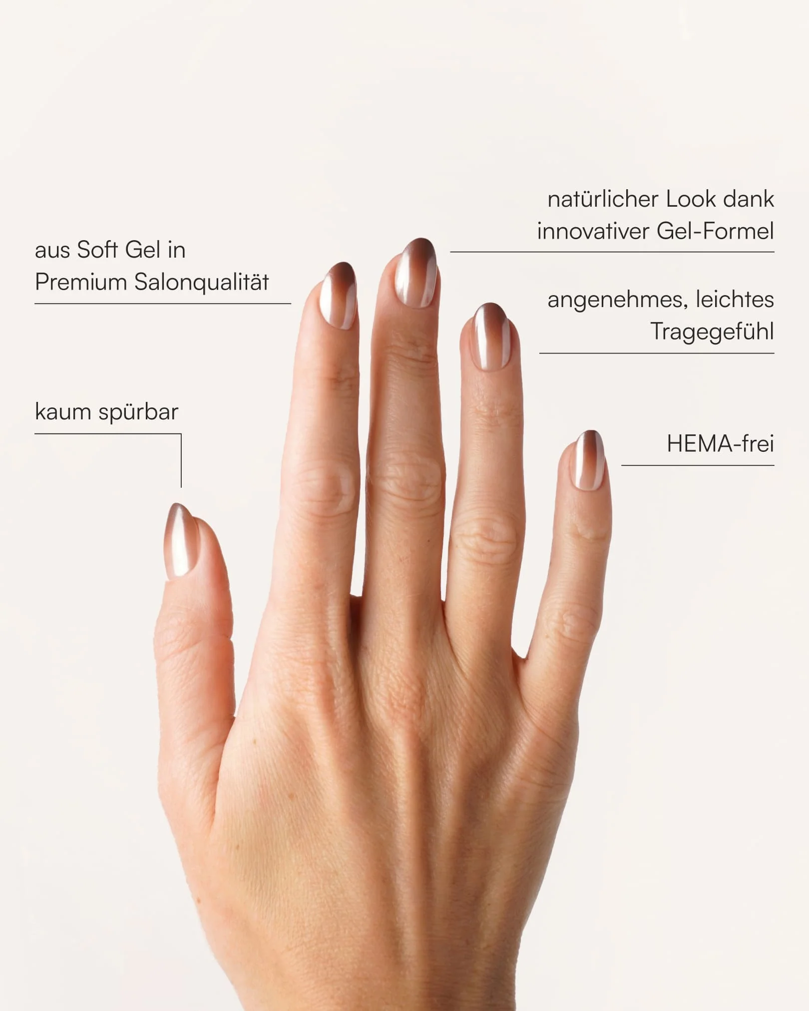 Brownie Short Round Soft Gel Press Ons - Image 3