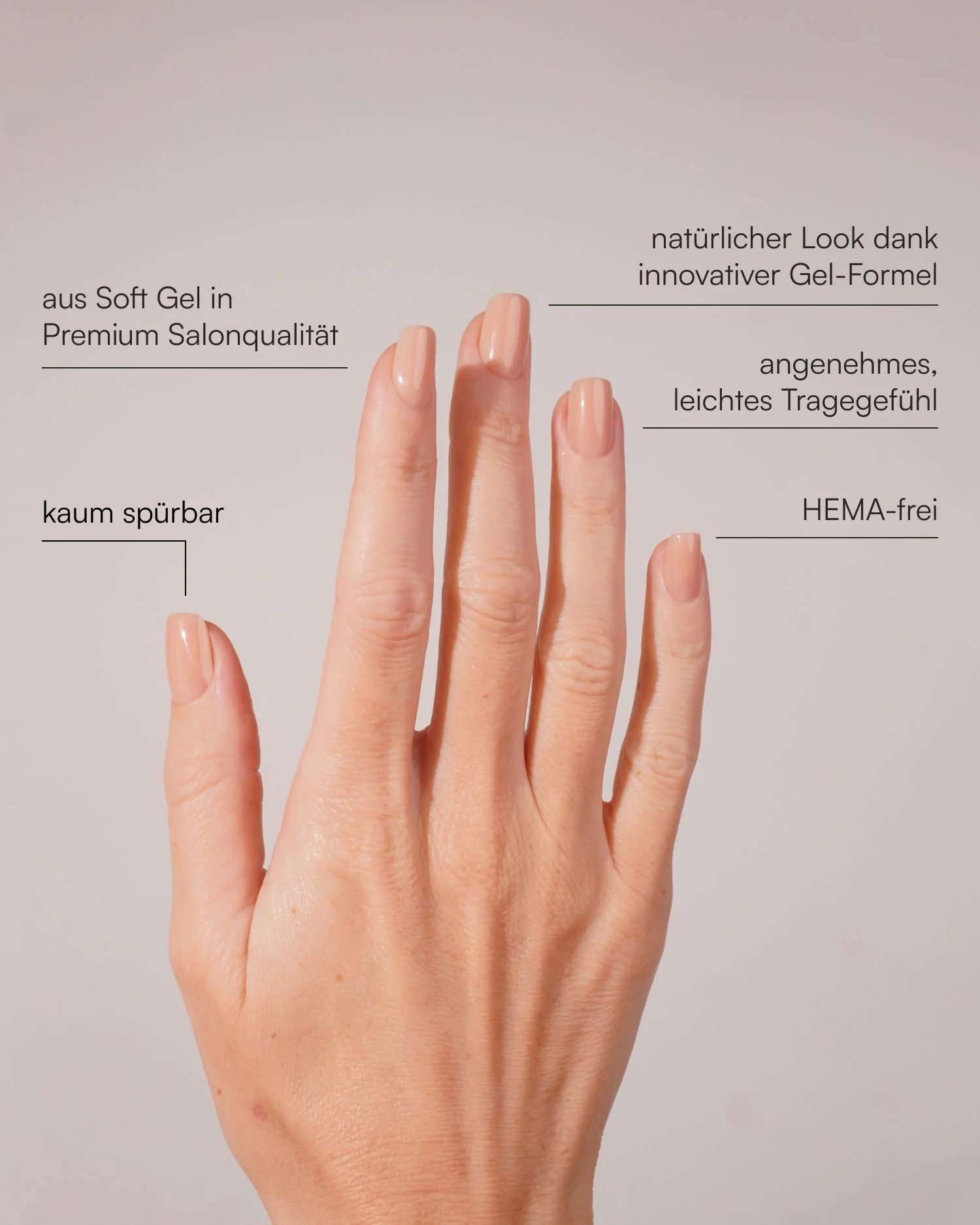 Latte Short Square Soft Gel Press Ons - Image 3