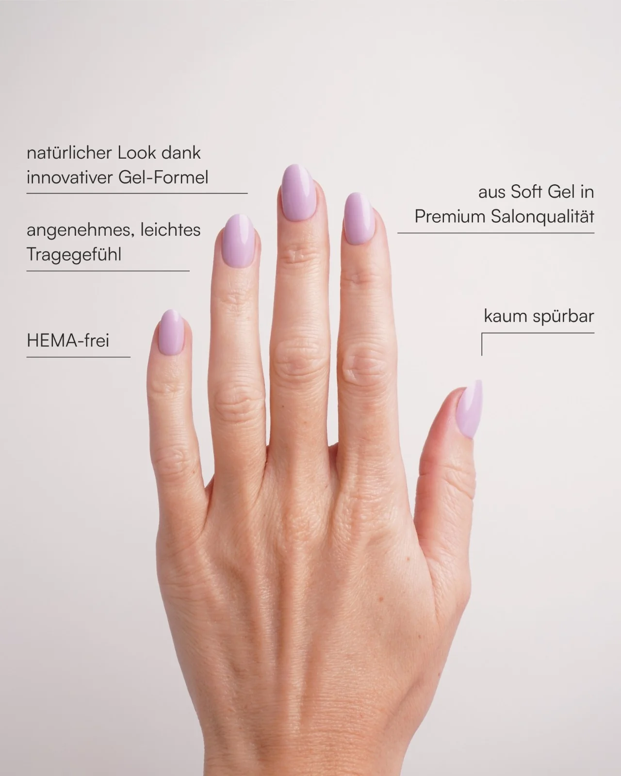 Lavender Mist Short Round Soft Gel Press Ons - Image 3