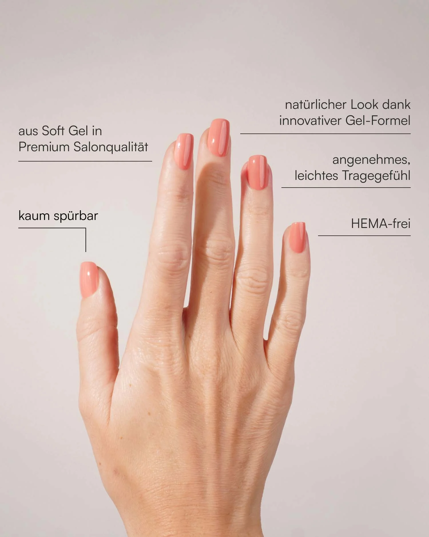 Peach Please Short Square Soft Gel Press Ons - Image 3