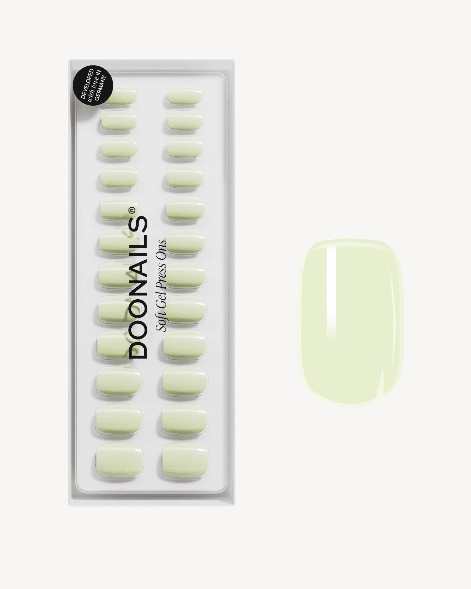 Pistachio Short Square Soft Gel Press Ons