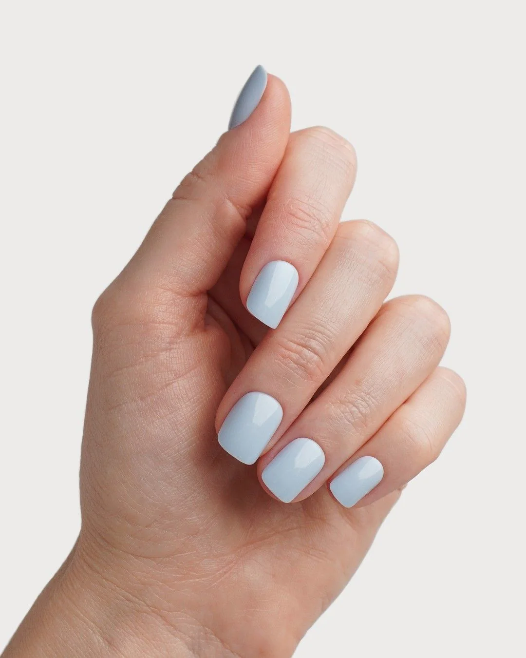 Powder Blue Extra Short Square Soft Gel Press Ons - Image 4