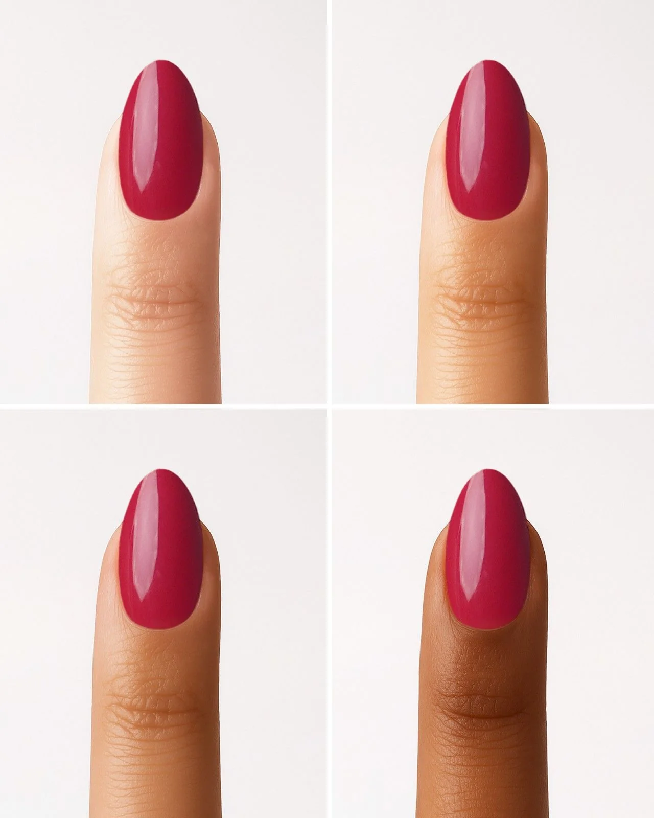 Raspberry Short Almond Soft Gel Press Ons - Image 6