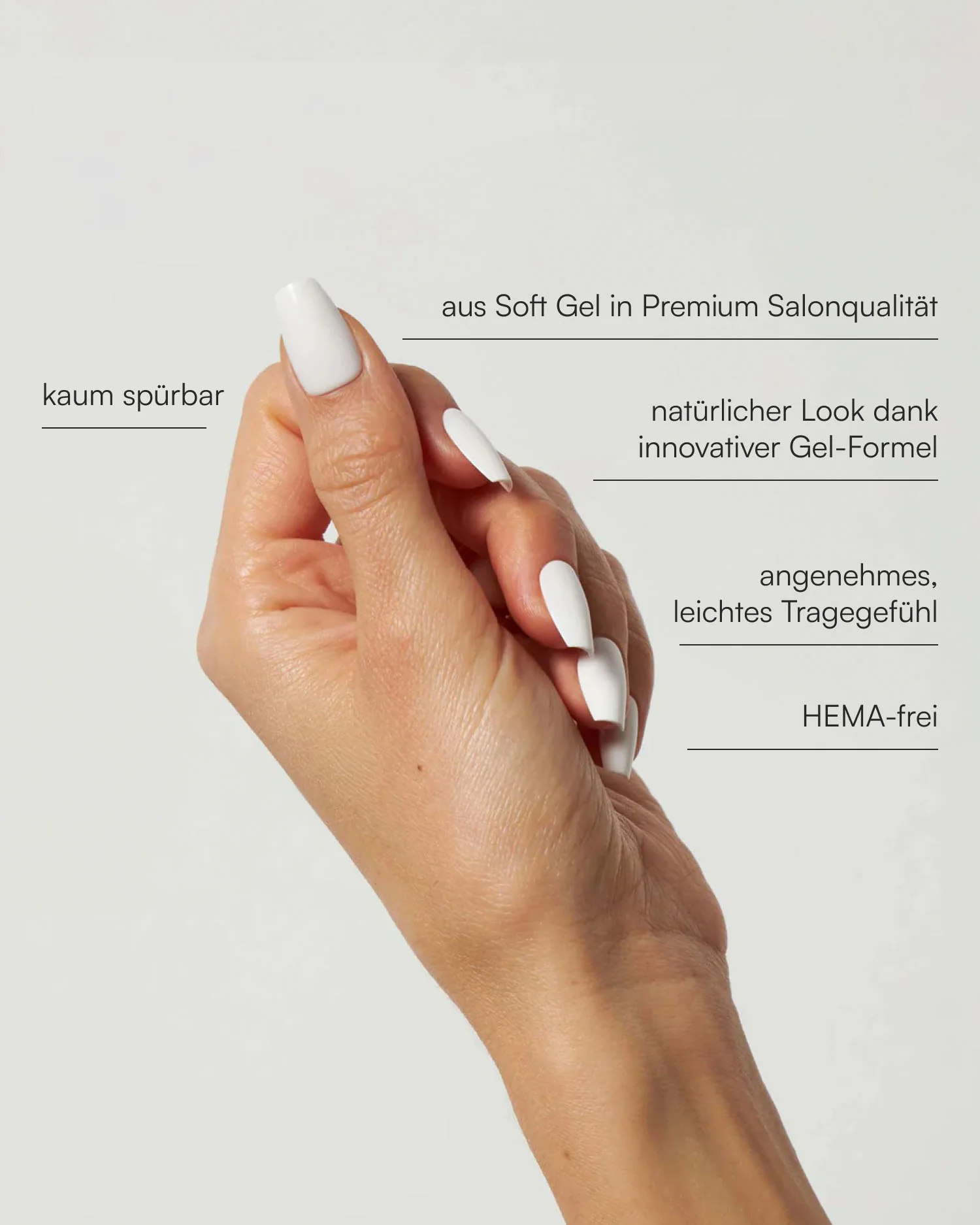 Snow White Short Coffin Soft Gel Press Ons - Image 3