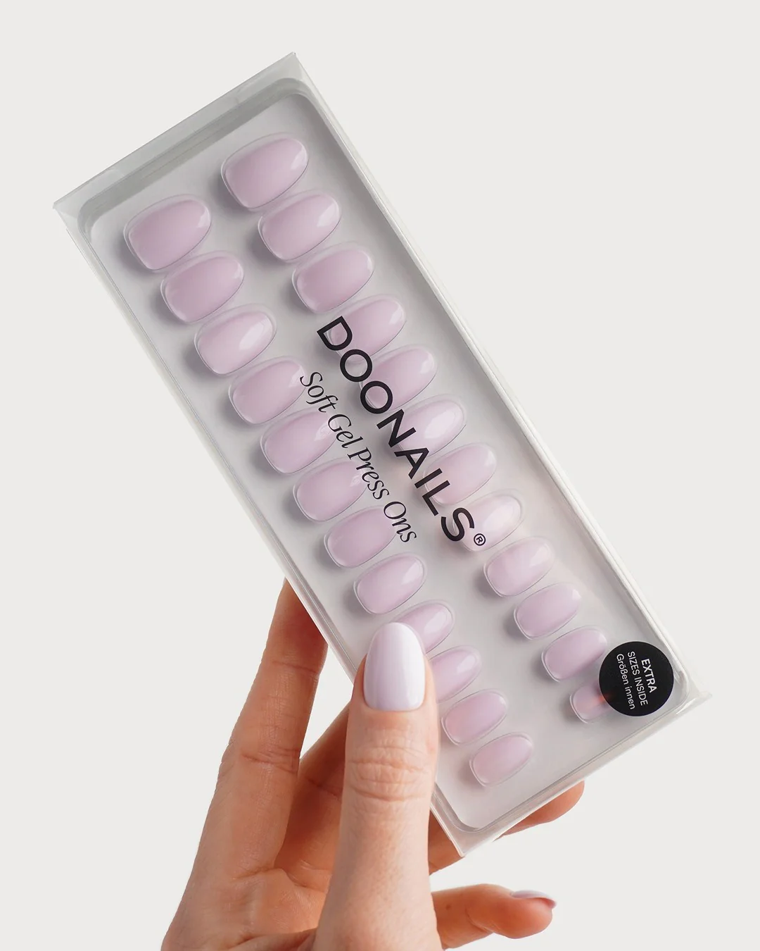 Soft Lilac Short Round Soft Gel Press Ons - Image 3