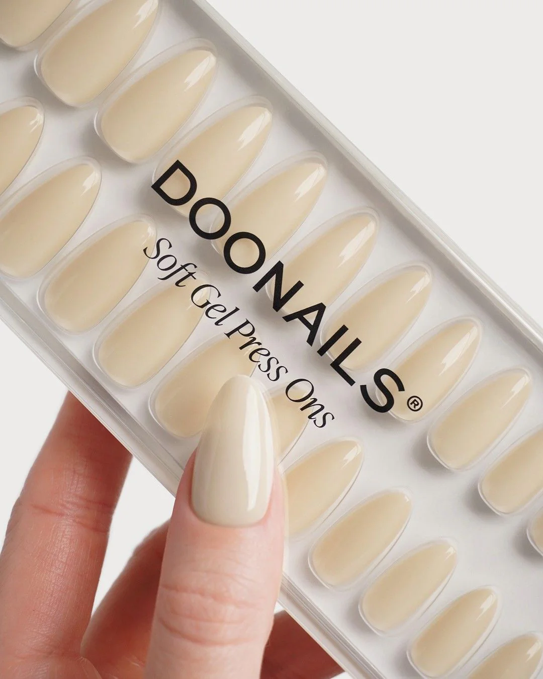 Vanilla Medium Almond Soft Gel Press Ons - Image 5