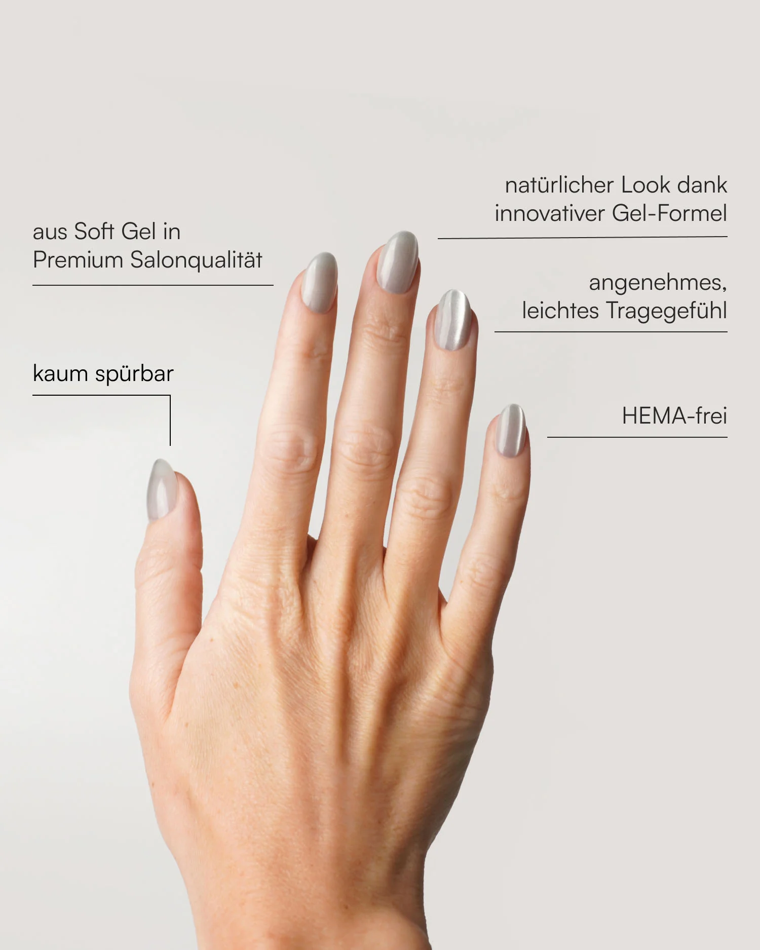 White Cat Eye Short Round Soft Gel Press Ons - Image 3